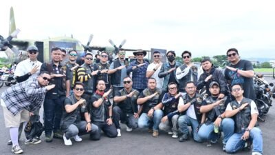 Lanud Husein Sastranegara Bersinergi dengan Komunitas Motor Galang Donasi untuk Korban Bencana Sumatera