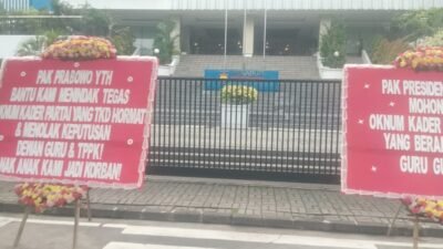 LSM GRACIA Pertanyakan Karangan Bunga di Depan Sekolah Internasional Kelapa Gading