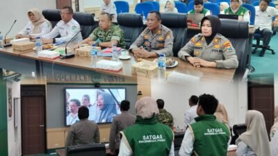 Dandim 0819/Pasuruan Ikuti Vidcon Panen Raya dan Pengumuman Swasembada Pangan Bersama Presiden RI