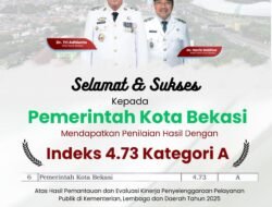 Pemkot Bekasi Raih Penghargaan Pelayanan Publik 2025 dengan Predikat Tertinggi dari Kemenpan RB