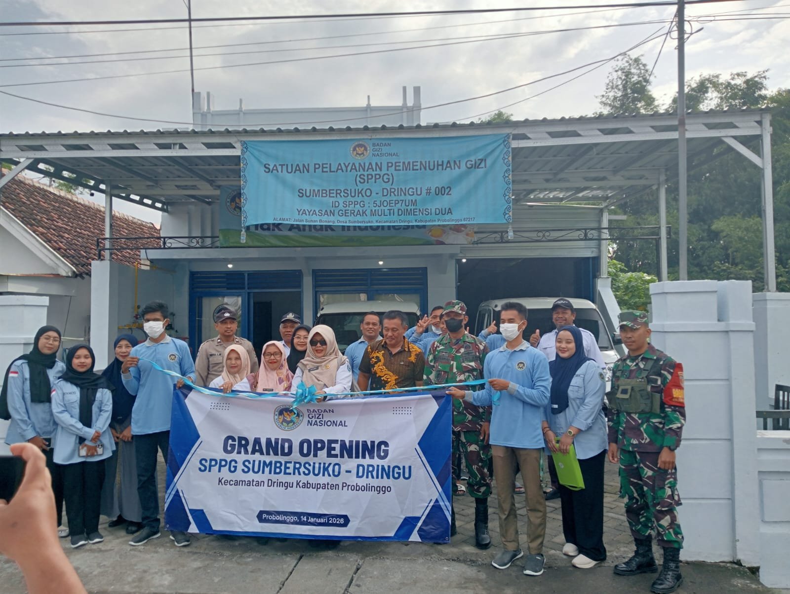 kegiatan Grand Opening Sarana Pelayanan dan Pengelolaan Gizi (SPPG) dan penyaluran makan bergizi gratis (MBG)