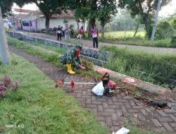 Babinsa Koramil 0820-03/Leces Laksanakan Komsos dan Kerja Bakti Bersama Warga Desa Leces