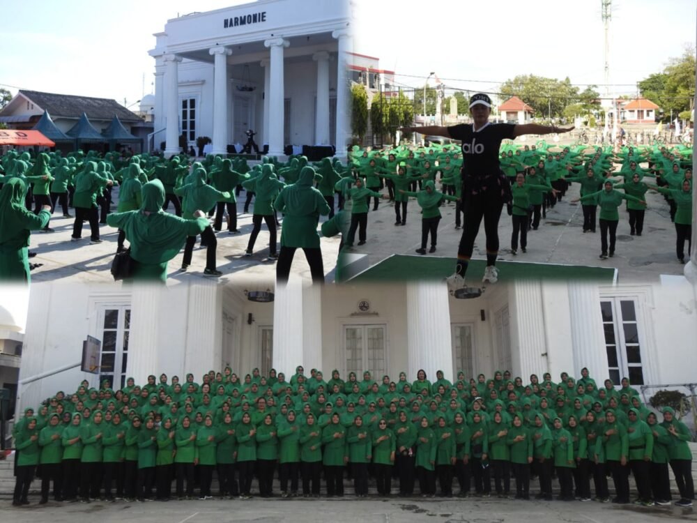 Persit KCK XXXIII Kodim Pasuruan Gelar Pertemuan Gabungan Disertai Olahraga Bersama