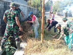 TNI Bersama Warga Gelar Karya Bakti Jelang TMMD ke-127 di Wonosari