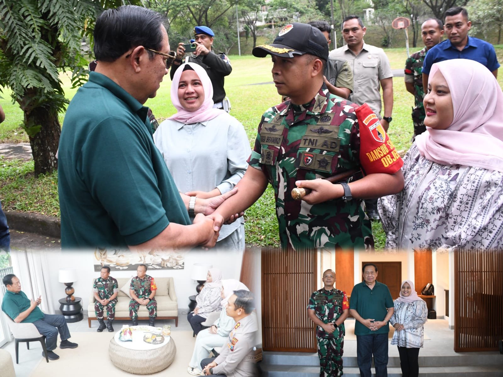 Dandim 0819/Pasuruan Dampingi Danrem 083 Sambut Kunjungan Presiden RI ke-6 SBY di Prigen