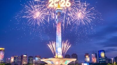 Libur Tahun Baru di Monas