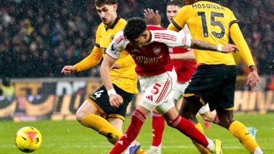 Arsenal Kehilangan Poin Penuh di Markas Wolves, Kebobolan pada Menit Akhir