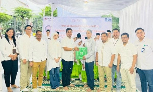 Menebar Berkah Ramadan, BRI KC Cikarang Santuni Anak Yatim Yayasan Cahaya Alam