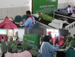 Peringati HUT ke-80, Persit KCK Cabang XXXIII Kodim Pasuruan Gelar Donor Darah dan Baksos