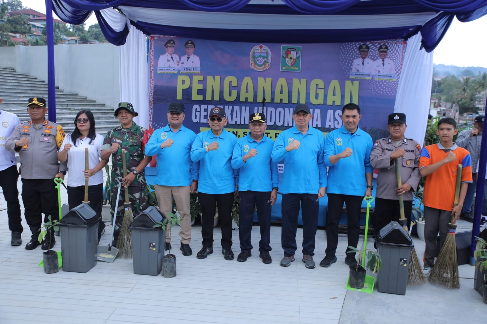 menggelar aksi bersih massal (korve) sekaligus pencanangan Gerakan Indonesia Aman, Sehat, Resik, dan Indah (ASRI)