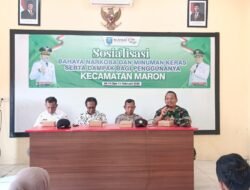 Babinsa Koramil 0820/21 Maron Sosialisasikan Bahaya Narkoba dan Miras di Desa Maron Kidul