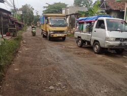 Jalan Raya Cilejet-Tenjo Rusak Parah, Warga Minta Segera Diperbaiki