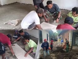 TMMD Ke-127 Hadirkan Harapan Baru, Musholla Warga Kili Timur Mulai Dipasang Keramik