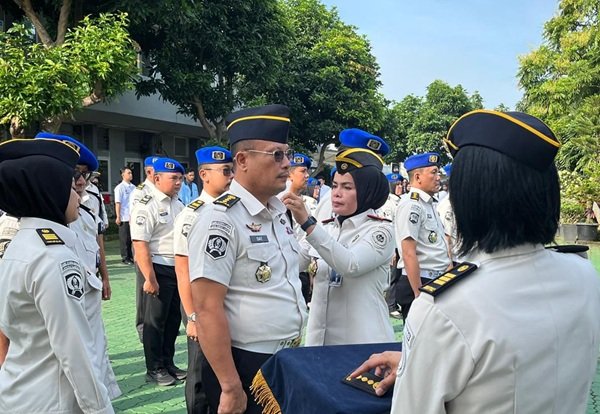 Kukuhkan Tim Satopspatnal, Kalapas Bandar Lampung: Harus Menjadi Teladan Disiplin