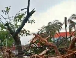 Pakansari Bogor Diterjang Angin Kencang, Pohon Tumbang dan Atap Stadion Terbang