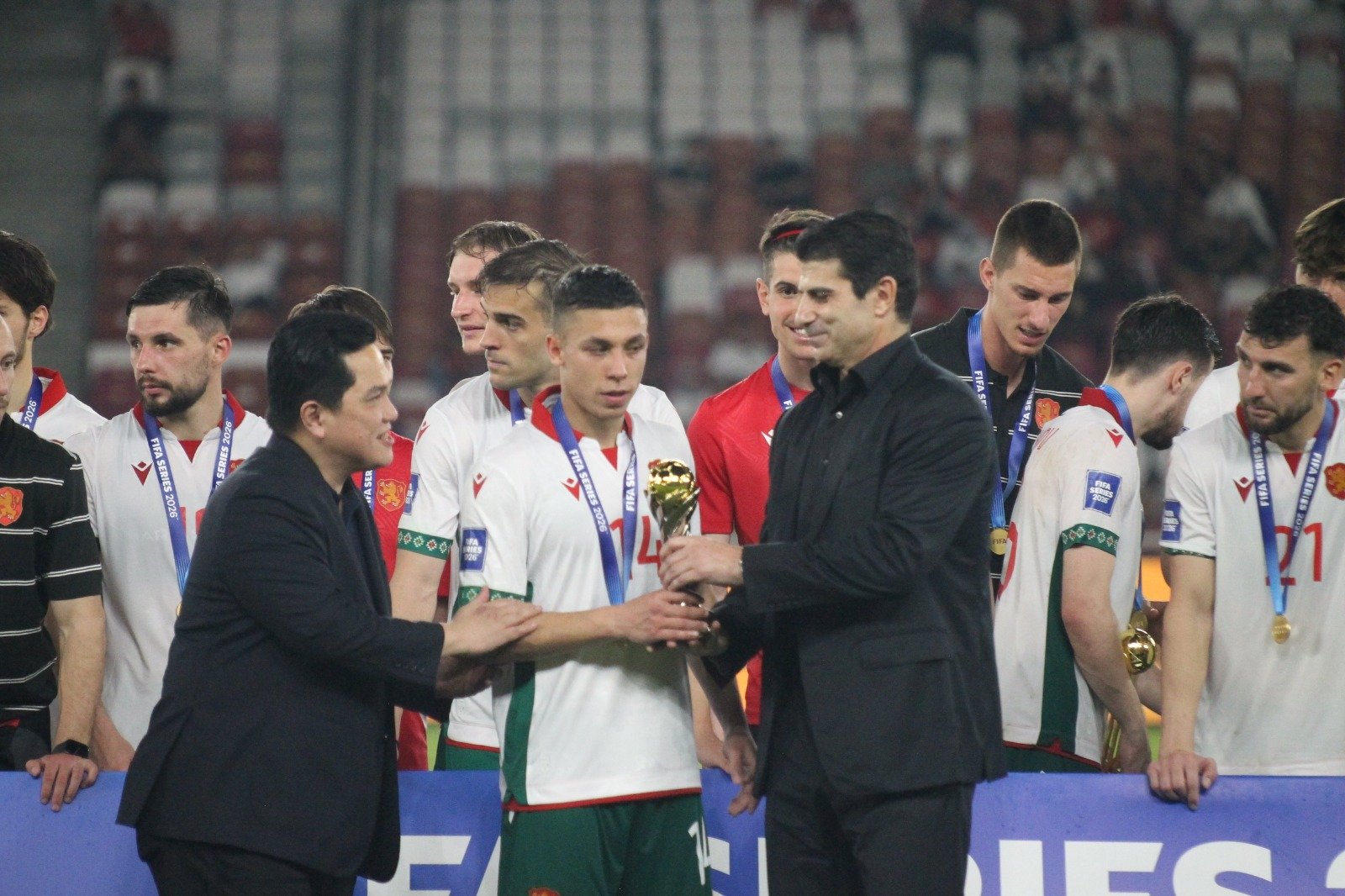 Bulgaria sukses mengalahkan Timnas Indonesia dengan skor 1-0 pada laga final FIFA Series 2026 di Stadion Utama Gelora Bung Karno (SUGBK), Senayan, Jakarta Pusat, Senin (30/3/2026). (Foto: AGF).
