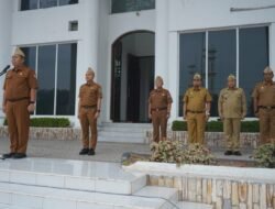 Apel Gabungan, Sekda Pimpin Upacara di Halaman Kantor Bupati