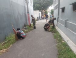 Koramil Kanigaran Mempelopori Pelaksanaan Kerja Bakti Dalam Rangka Mitigasi Bencana