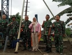 Pengeboran Sumur Air Bersih dan Irigasi Warnai Program TMMD ke-127 di Puncu Kediri