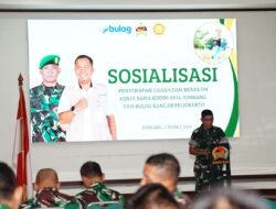 Sosialisasi Penyerapan Gabah dan Beras Kerja Sama Kodim 0814/Jombang dan Kancab Bulog Mojokerto