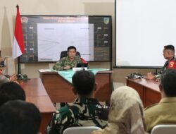 Dansatgas TMMD Kediri Evaluasi Pengerjaan Program Usai Kunjungan Tim Wasev Mabesad