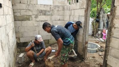 TMMD) Reguler Ke-127 Kodim 0819/Pasuruan bersama warga Desa Wonosari,