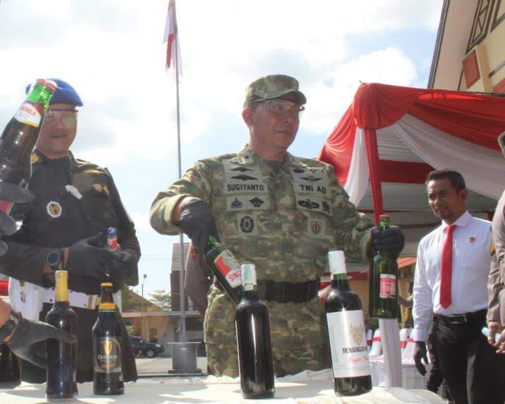 kegiatan pemusnahan barang bukti hasil ungkap kasus yang digelar di Polres Pasuruan