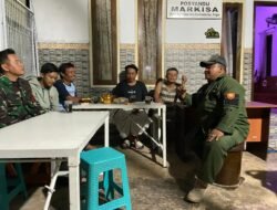 Jaga Kamtibmas Pada Momen Lebaran, Babinsa Patroli Siskamling