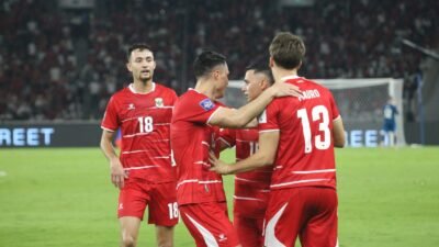 Timnas Indonesia meraih kemenangan telak 4-0 atas Saint Kitts & Nevis dalam laga FIFA Series yang digelar di Stadion Utama Gelora Bung Karno, Jakarta, Jumat (27/3/2026). (Foto: MAK).
