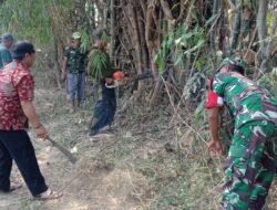 Koramil Wonomerto Mempelopori Pelaksanaan Kerja Bakti Di Desa Binaan