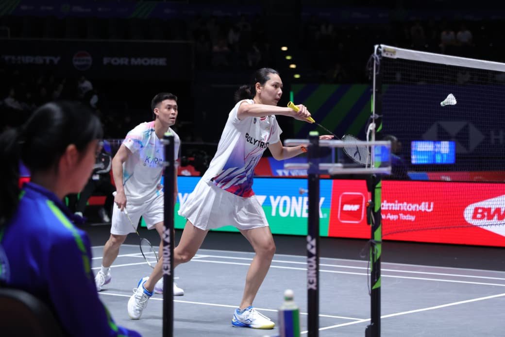 Pasangan ganda campuran Hee Yong Kai Terry (Singapura)/Gloria Emanuelle Widjaja (Indonesia) harus mengakhiri langkah di babak pertama All England 2026 (Foto: ist).