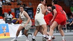 Timnas Basket 3x3 Putri Indonesia menjaga peluang lolos ke babak selanjutnya pada Asian Beach Games 2026. (foto: NOC Indonesia/Naif Muhammad Al’as).