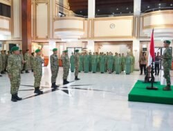 Pangdam V/Brawijaya Pimpin Laporan Korps Kenaikan Pangkat Perwira Kodam V Brawijaya Periode April 2026