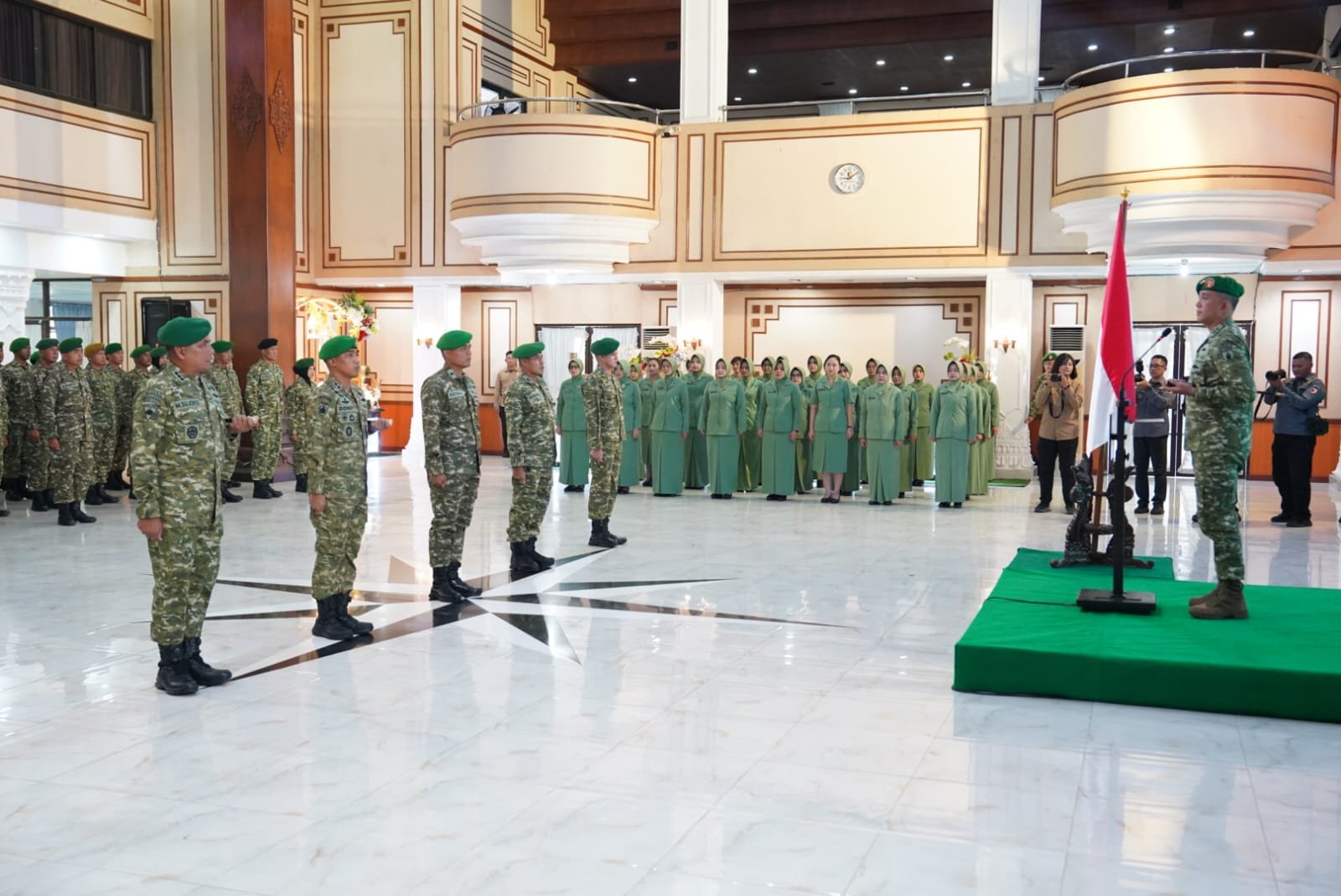 Pangdam V/Brawijaya Mayjen TNI Rudy Saladin, M.A memimpin langsung Laporan Korps Kenaikan Pangkat Perwira