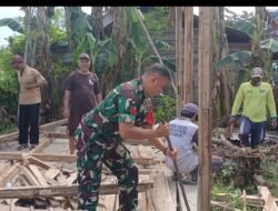 Komunikasi Sosial, Koramil Leces Membantu Pembangunan Rumah Warga Binaan