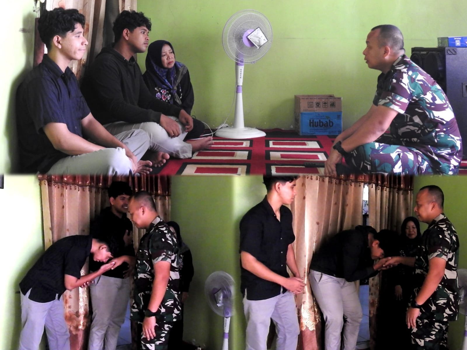 keluarga almarhum Sertu Mohammad Haris.