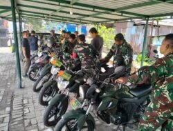 Tegakkan Disiplin dan Cegah Kecelakaan, Staf Intel Kodim Gelar Pemeriksaan Kelayakan Kendaraan