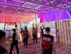 Polsek Sedati dan TNI Tutup Lokasi Judi Sabung Ayam