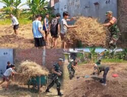 Sinergi Babinsa dan Karang Taruna, Lapangan Voli Baru Hadir di Karangketug