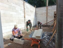 Sinergi dan Kolaborasi Lintas Matra, Prajurit TNI AU Lanud Abd. Saleh Dukung TMMD ke-128 Kodim 0820 Probolinggo