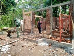 TMMD ke-128 Bangun Musholla Baiturrahman di Dusun Ledok Desa Brabe, Progres Capai 40 Persen