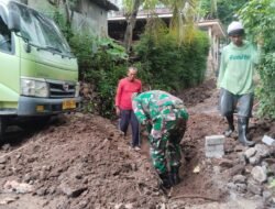 Satgas TMMD Ke-128 Gali Gorong-Gorong 6 Meter di Dusun Klagin, Antisipasi Genangan Air