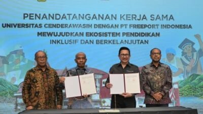 UNCEN dan Freeport Indonesia Tandatangani MoU untuk Bangun Ekosistem Pendidikan Berkelanjutan di Papua