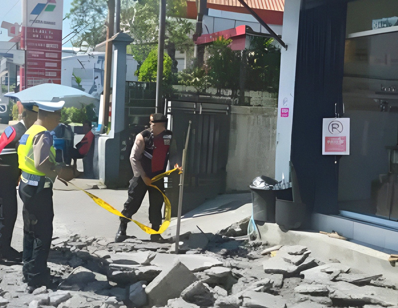 Trotoar Meledak di Darmasaba Bali, Polisi Selidiki Dugaan Kebocoran BBM SPBU