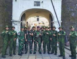 Satgaster TNI Habema Gelar Aksi Bersih Situs Bersejarah di Makassar