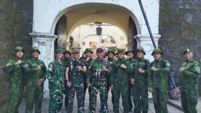 Satgaster TNI Habema Gelar Aksi Bersih Situs Bersejarah di Makassar