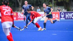 Timnas Hockey Field Putri Indonesia mengawali langkah manis pada laga pembuka Pool B Babak Kualifikasi Hockey Putri Asian Games 2026. (foto: pribadi).