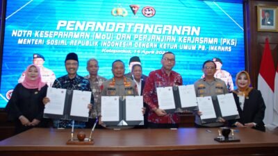 Sinergi Kemanusiaan dan Bela Diri: Kemensos RI dan PB INKANAS Teken MoU Strategis