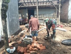 Pembangunan Tangki Septik Individual Program TMMD Ke -128 Kodim 0820/Probolinggo di Desa Brabe Capai 85 Persen