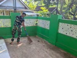 Satgas TMMD Ke-128 Gelar Kerja Bakti di Masjid Nurul Jannah Probolinggo